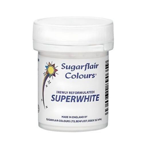 Colorante En Polvo Sugarflair - Superwhite / Blanco Intenso 20 G