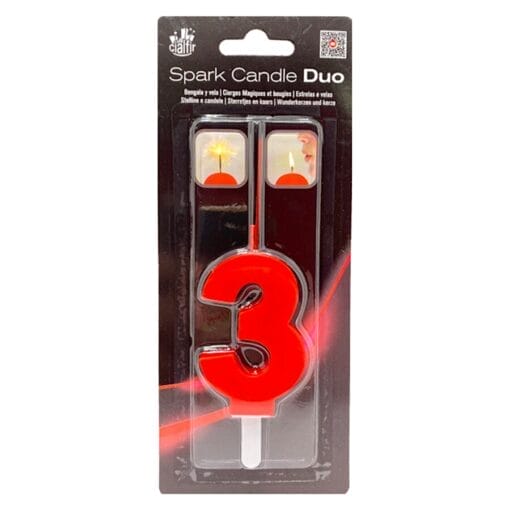 Vela Bengala "duo" Roja Cialfir - Numero 3
