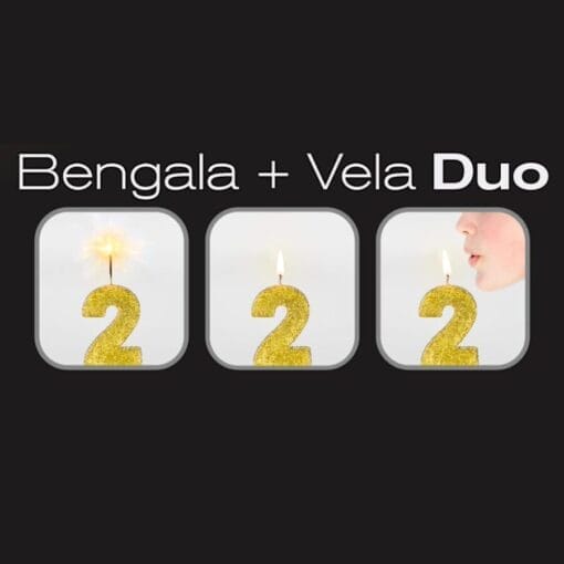 Vela Bengala "duo" Plateada Cialfir - Numero 6
