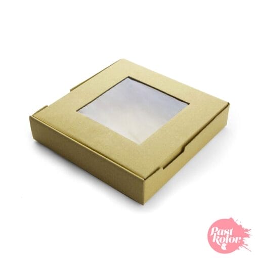 Caja Para Galletas Kraft Con Ventana - H 3,5 Cm - Imagen 2
