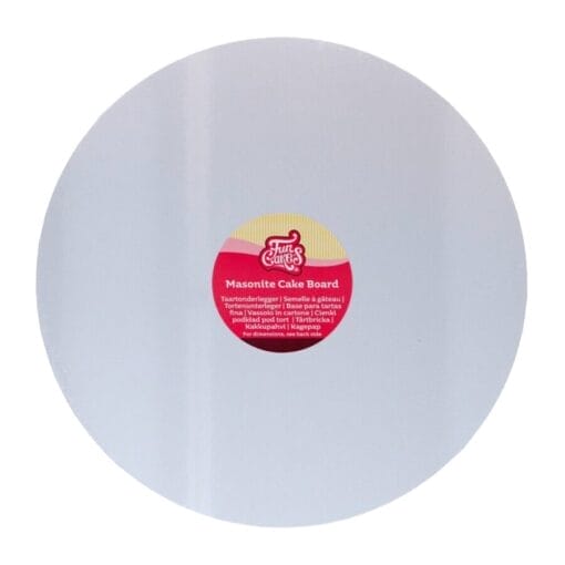 Base Redonda (masonita) Blanca Funcakes - 30 Cm Ø / 5 Mm Grosor