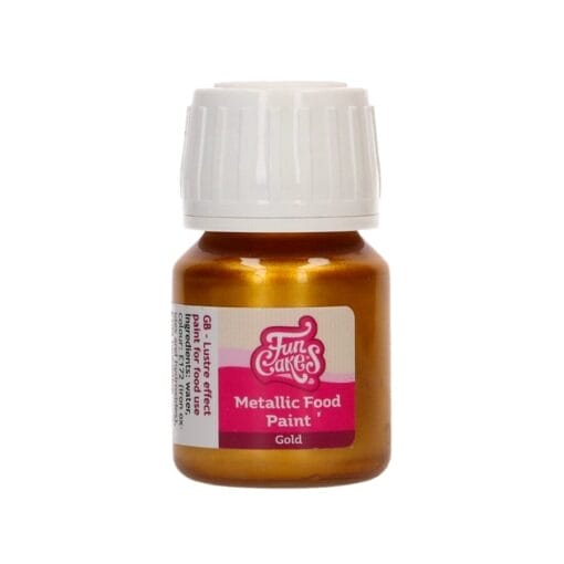 Pintura Metalizada Comestible Funcakes - Oro / Gold 30 Ml