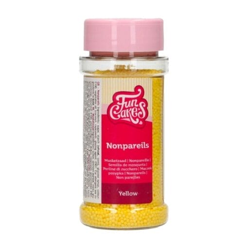 Perlas De Azucar (nonpareils) Funcakes - Amarillo 80 G - Imagen 2