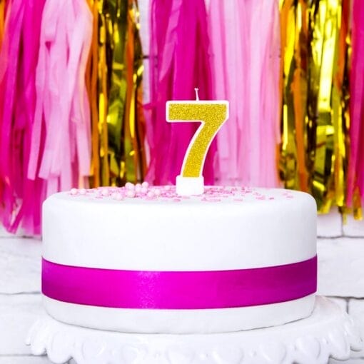 Vela CumpleaÑos Dorada "partydeco" - Numero 7 - Imagen 2