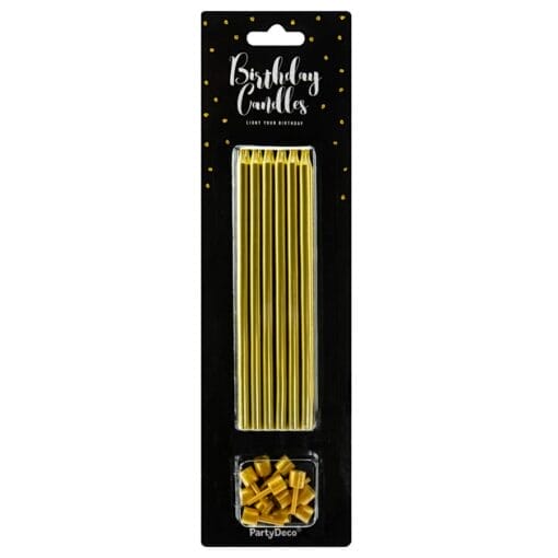 Velas CumpleaÑos Partydeco - Doradas (12,5 Cm) - Imagen 3