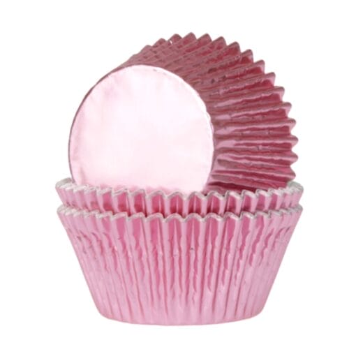 Capsulas Cupcake Metalizadas "house Of Marie" - Rosa Bebe