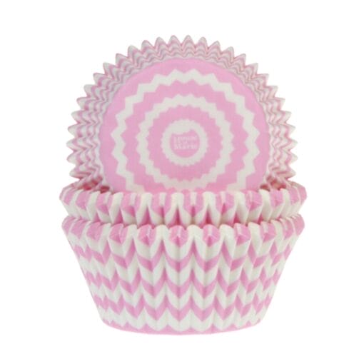 Capsulas Cupcake "house Of Marie" - Rosas (chevron)