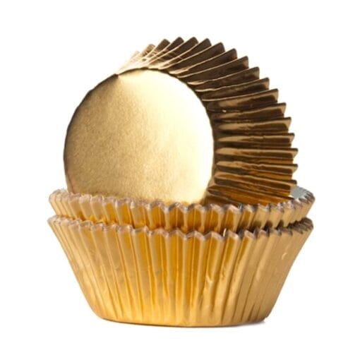 Capsulas Cupcake Metalizadas "house Of Marie" - Doradas