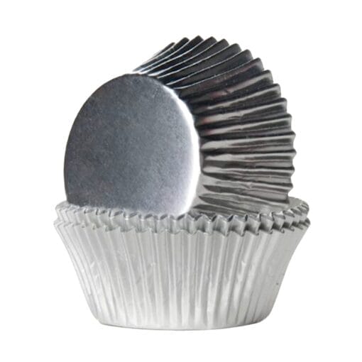 Capsulas Cupcake Metalizadas "house Of Marie" - Plateadas