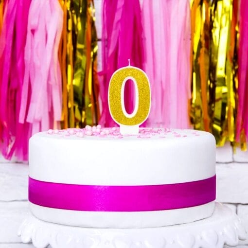 Vela CumpleaÑos Dorada "partydeco" - Numero 0 - Imagen 2