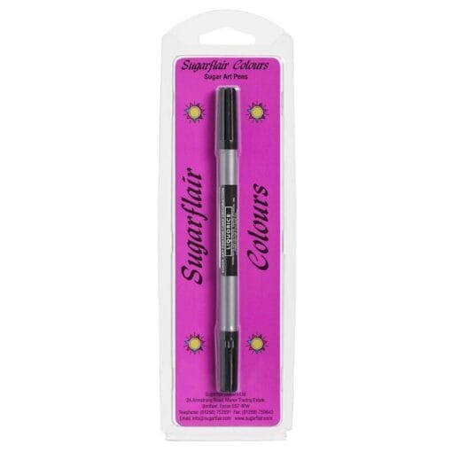 Rotulador Doble Punta Sugarflair - Liquorice Black / Negro Regaliz - Imagen 2