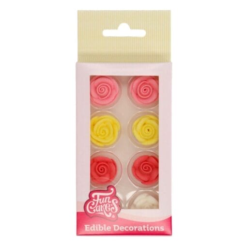 Decoraciones De Azucar Funcakes - Rosas Colores