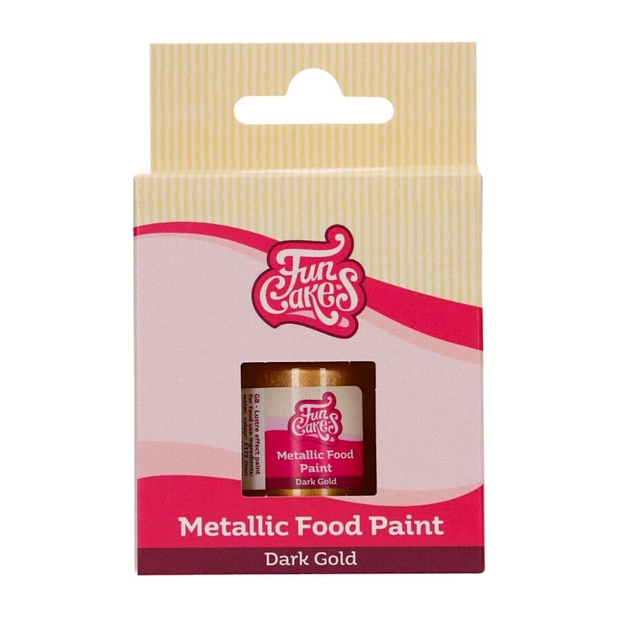 Pintura Metalizada Comestible Funcakes - Oro Oscuro 30 Ml - Imagen 2