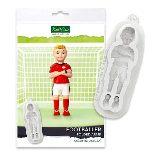 Molde Silicona Katy Sue - Futbolista Con Brazos Cruzados - Imagen 3