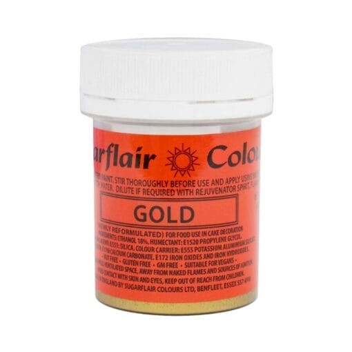 Pintura Brillo Comestible Sugarflair - Gold / Oro (sin E-171) 35 G