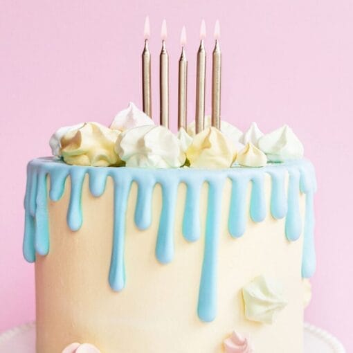 Velas CumpleaÑos Partydeco - Doradas (6 Cm) - Imagen 2