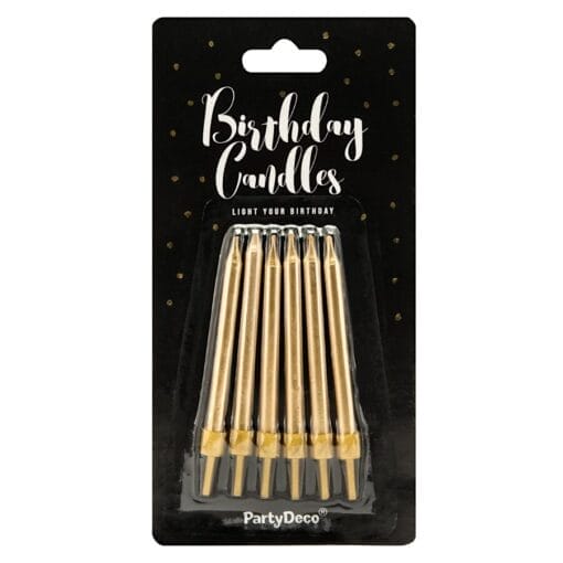 Velas CumpleaÑos Partydeco - Doradas (6 Cm)