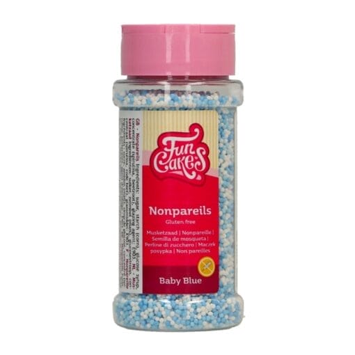 Perlas De Azucar (nonpareils) Funcakes - Mix Azul Bebe [80 G] - Imagen 2