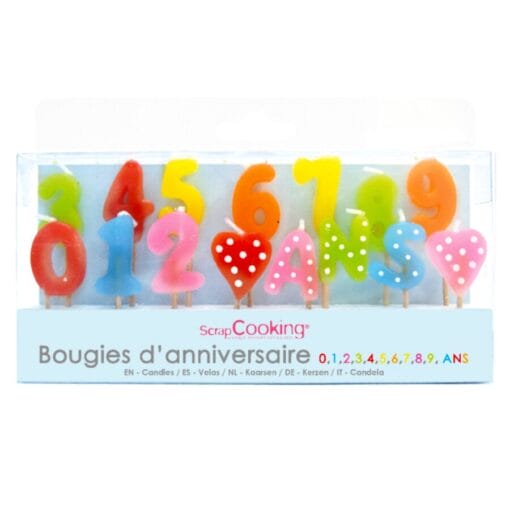 Set Velas CumpleaÑos Scrapcooking - Colores