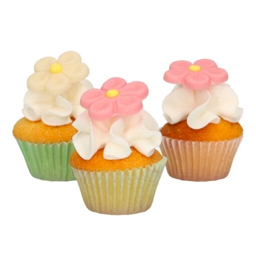 Decoraciones De Mazapan Funcakes - Margaritas Blancas Y Rosas - Imagen 3