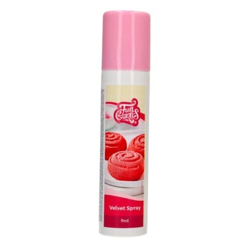 Spray "velvet" Efecto Terciopelo Funcakes - Rojo (100 Ml)