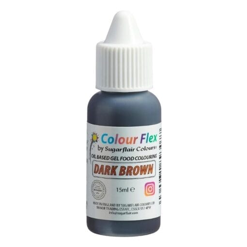 Colorante Liposoluble "colourflex" Sugarflair - Dark Brown / Marron Oscuro (15 Ml) - Imagen 2