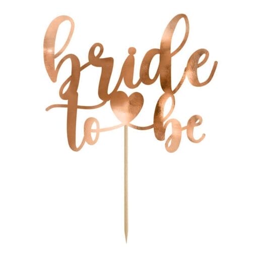 Topper Para Tarta Partydeco - "bride To Be" Oro Rosado