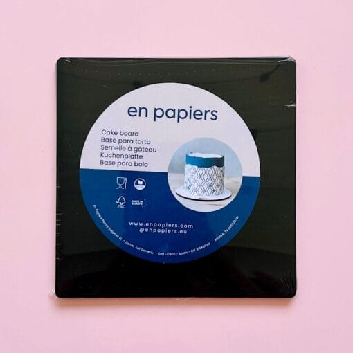 Bases De Madera Cuadradas Negras "en Papiers" - 30 Cm - Imagen 2