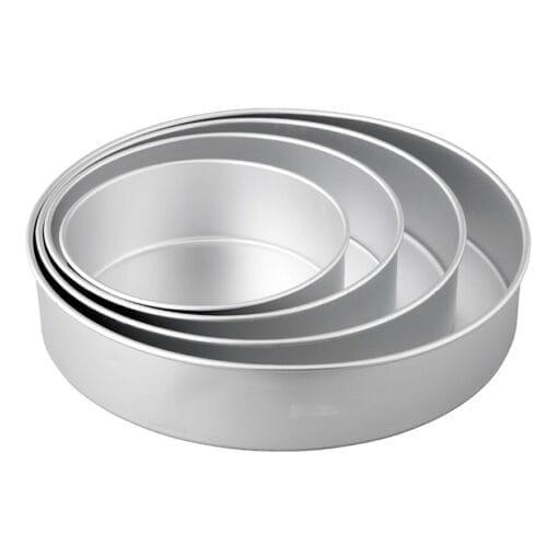 Set Moldes De Aluminio Redondos Wilton - Ø 20 / 25 / 30 / 35 Cm - Imagen 3