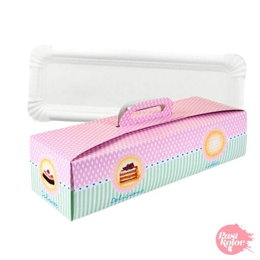 Set Bandeja Blanca + Caja Para Brazo De Gitano - 45,5 X 14 Cm