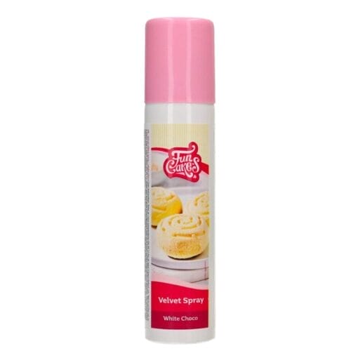 Spray "velvet" Efecto Terciopelo Funcakes - Choco Blanco (100 Ml)