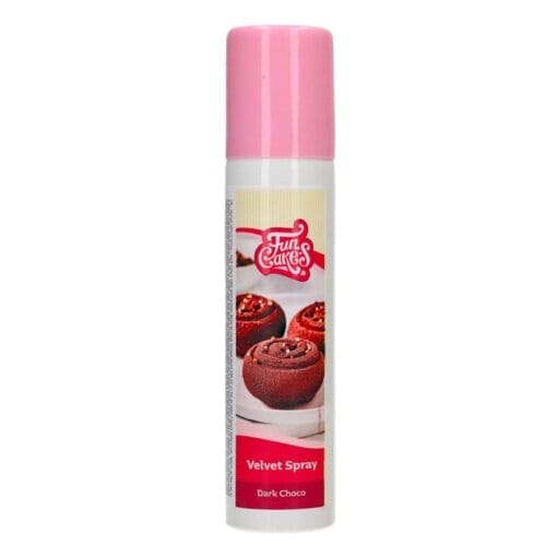 Spray "velvet" Efecto Terciopelo Funcakes - Choco Oscuro (100 Ml)