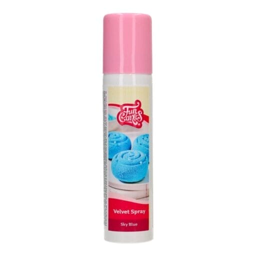 Spray "velvet" Efecto Terciopelo Funcakes - Azul Cielo (100 Ml)