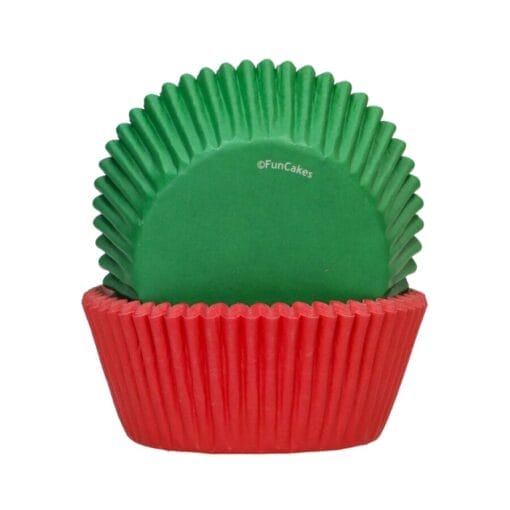Capsulas Cupcakes Funcakes - Rojas Y Verdes