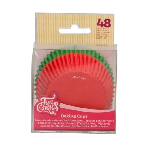 Capsulas Cupcakes Funcakes - Rojas Y Verdes - Imagen 2