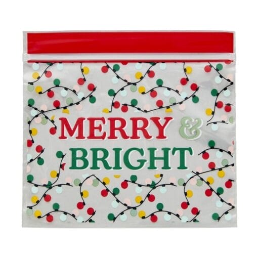 Bolsas Para Dulces (cierre Zip) Wilton - "merry & Bright" (20 U)
