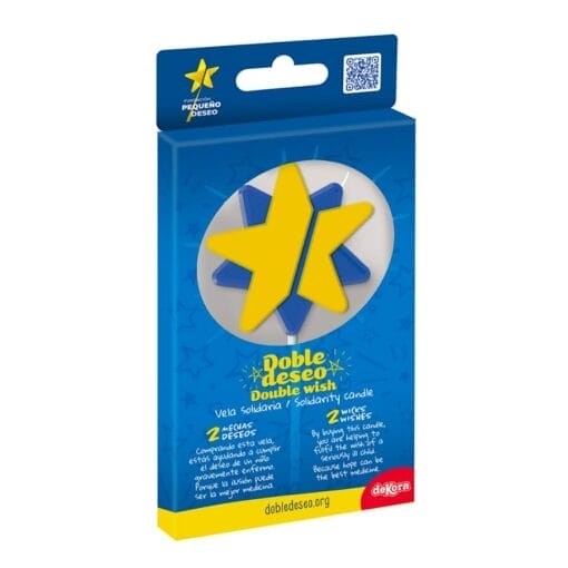 Vela Solidaria "doble Deseo" Dekora - Estrella - Imagen 3