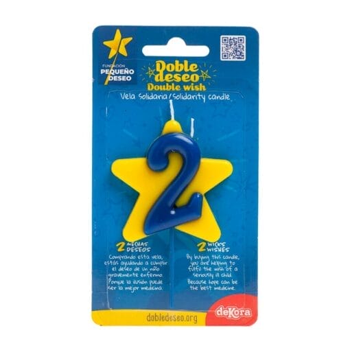 Vela Solidaria "doble Deseo" Dekora - Numero 2 - Imagen 2