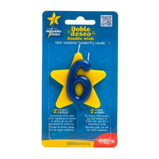 Vela Solidaria "doble Deseo" Dekora - Numero 6 - Imagen 2