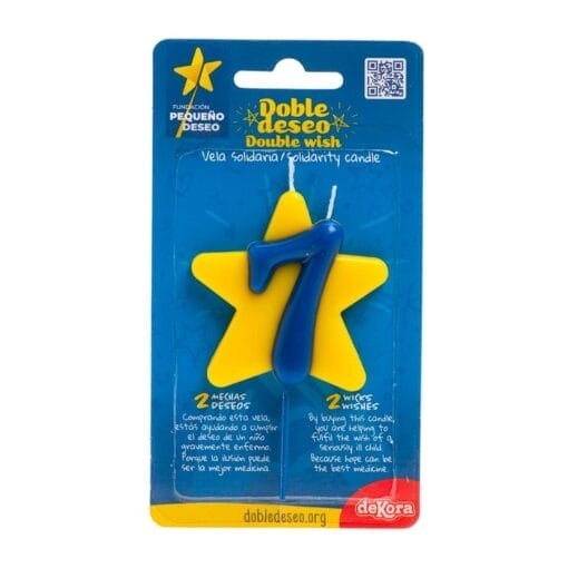 Vela Solidaria "doble Deseo" Dekora - Numero 7 - Imagen 2