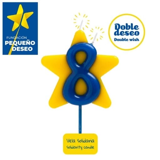 Vela Solidaria "doble Deseo" Dekora - Numero 8
