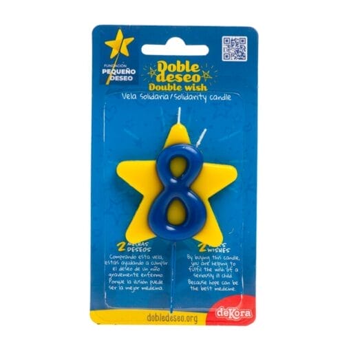 Vela Solidaria "doble Deseo" Dekora - Numero 8 - Imagen 2