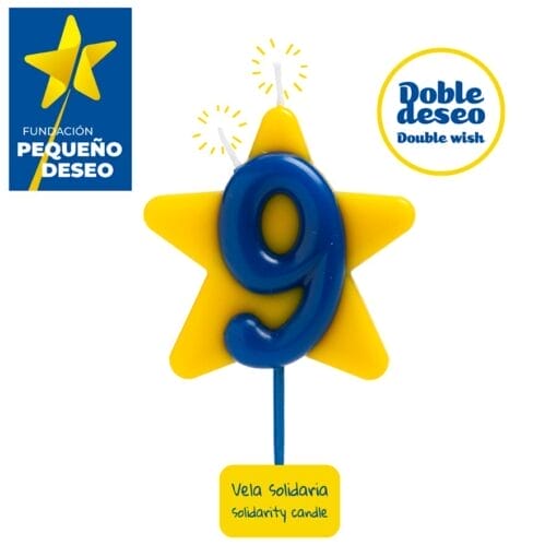 Vela Solidaria "doble Deseo" Dekora - Numero 9 - Imagen 2