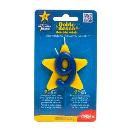 Vela Solidaria "doble Deseo" Dekora - Numero 9 - Imagen 2