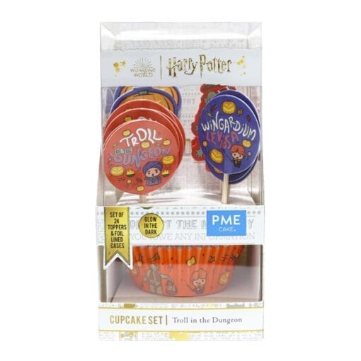Set Capsulas Cupcake + Toppers Pme - Troll "harry Potter"