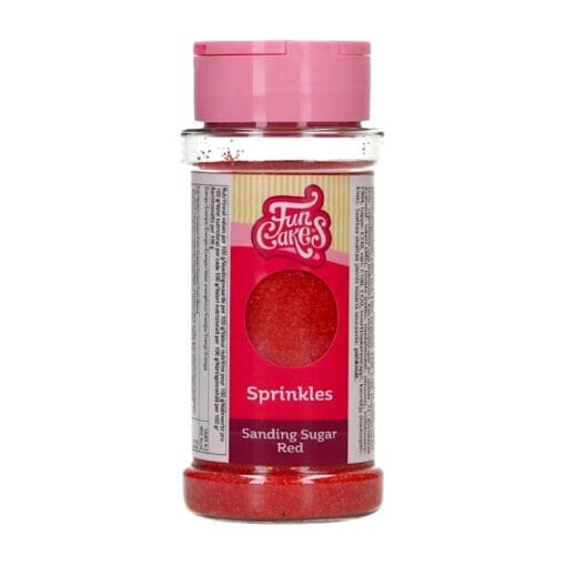 Azucar De Grano Fino "sanding Sugar" Funcakes - Rojo (80 G)