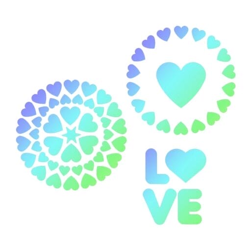 Set Stencil Plantilla Para Decorar Jem - Amor