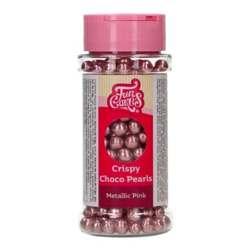 Perlas De Chocolate Crujiente Funcakes - Rosa Metalizado (60 G) - Imagen 2