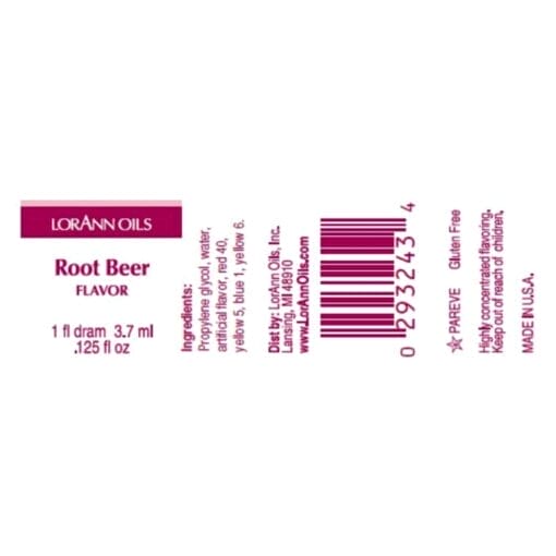 Aroma Concentrado Lorann - Cerveza De Raiz / Root Beer (3,7 Ml) - Imagen 2