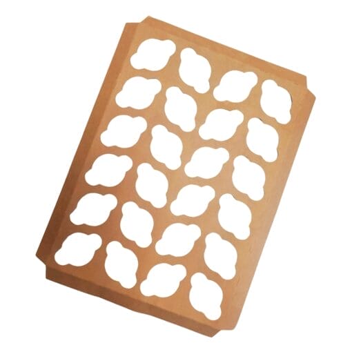Inserts Para 24 Cupcakes De Carton Color Kraft - Imagen 2